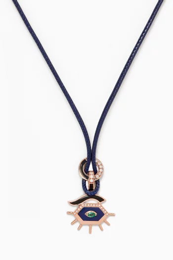 Behind Her Eyes Diamond Necklace in 18kt Rose Gold