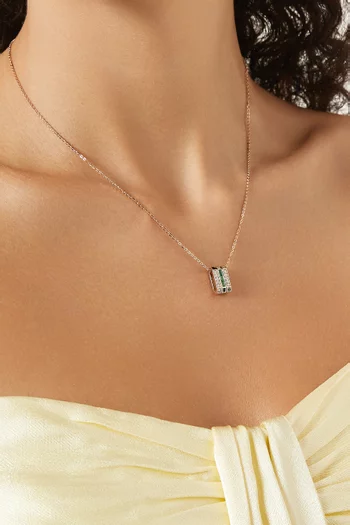 Ménage à Trois Emerald Necklace in 18kt Rose Gold