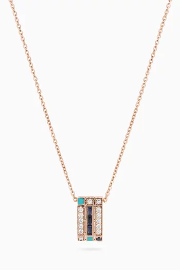 Ménage à Trois Sapphire Necklace in 18kt rose gold