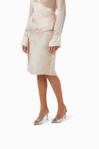 Elle 85 Mules in Mirror Leather