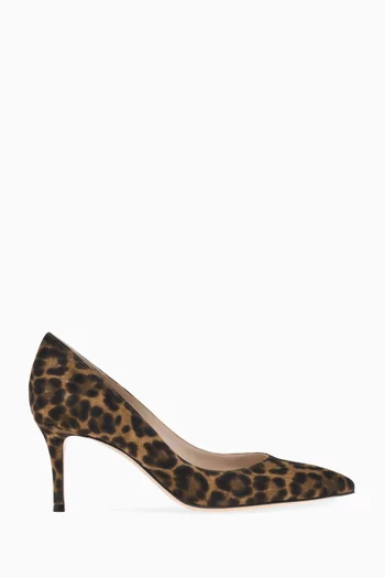 Gianvito 105 Pumps in Leopard-print Suede