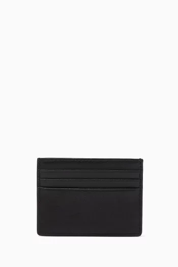 Logo Card Holder in Leather