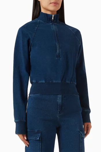Jeanius Half-zip Sweatshirt in Cotton
