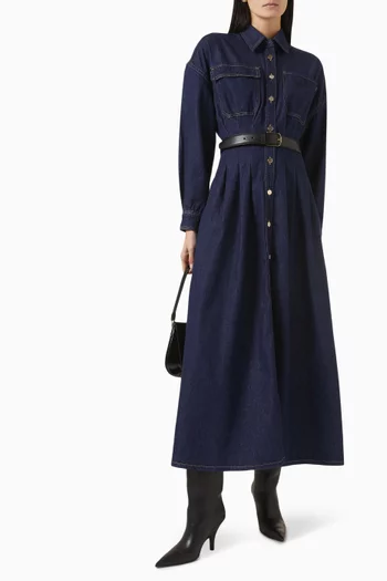 The Nipped Maxi Dress in Cotton Blend