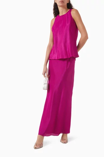 Top & Skirt Set in Silk