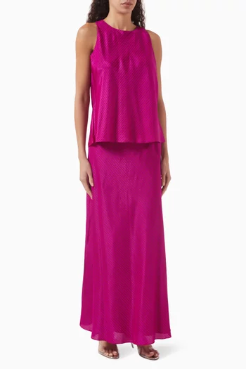 Top & Skirt Set in Silk