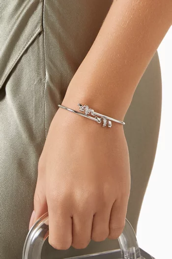 Cotillons Diamond Bangle in 18kt White Gold