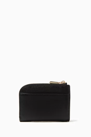 Devin Zip Card Case in Leather