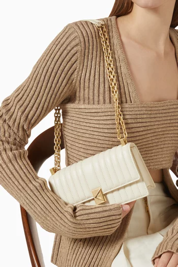 حقيبة كروس ديكو ميني بغطاء قلاب وسلسلة جلد مبطن