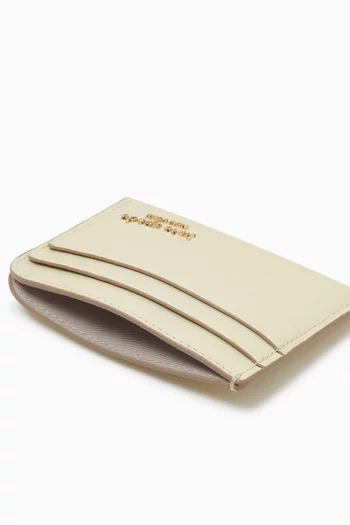 Devin Card Holder in Saffiano Leather