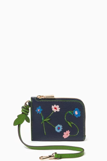 Devin Coin Card Case in Grained Leather