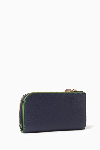 In The Garden Small Slim Bifold Wallet in Leather