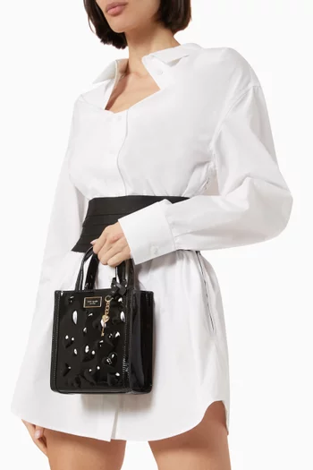 Mini 'Key to My Heart' Manhattan Tote Bag in Patent Leather