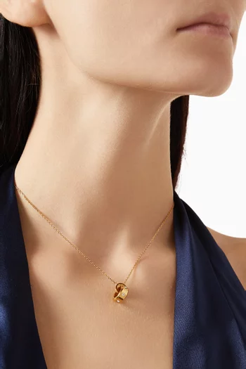 Set in Stone Interlink Necklace in Gold-plated Metal