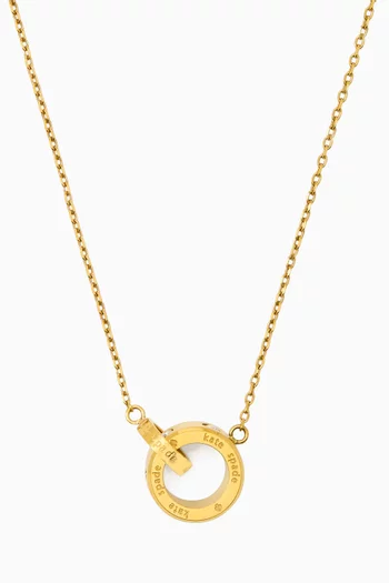 Set in Stone Interlink Necklace in Gold-plated Metal
