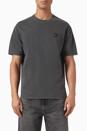 Flag Label T-shirt in Cotton Jersey
