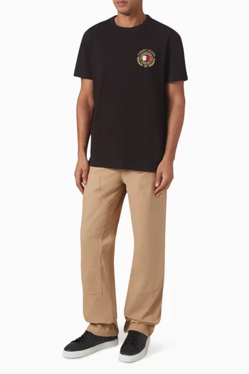 Crest Logo T-shirt in Cotton