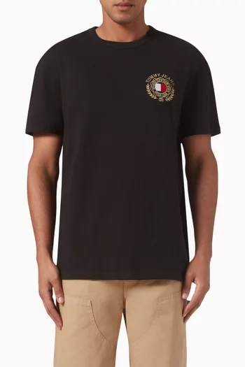 Crest Logo T-shirt in Cotton