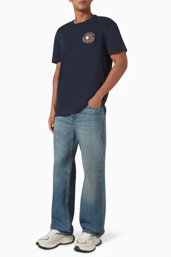 Crest Logo T-shirt in Cotton