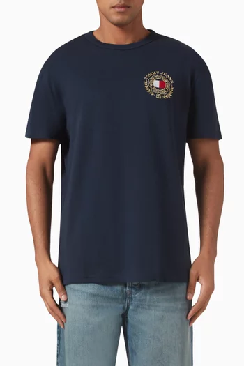 Crest Logo T-shirt in Cotton