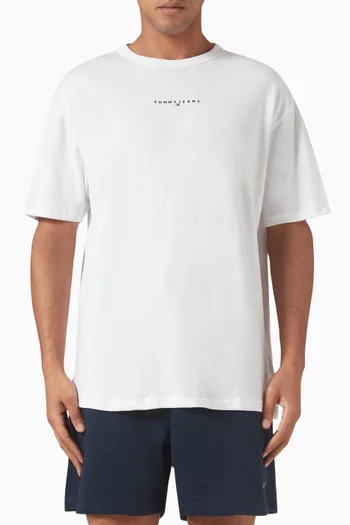 Logo-embroidered T-shirt in Cotton
