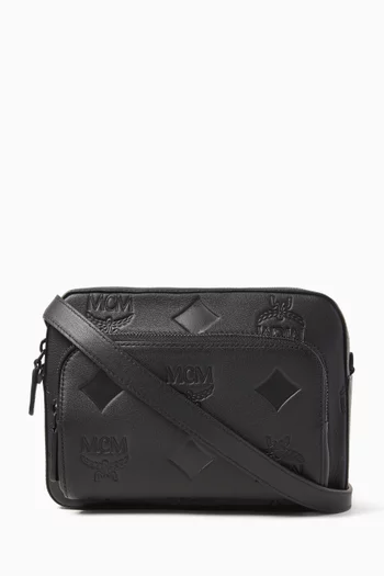 Mcm sling bag black deals