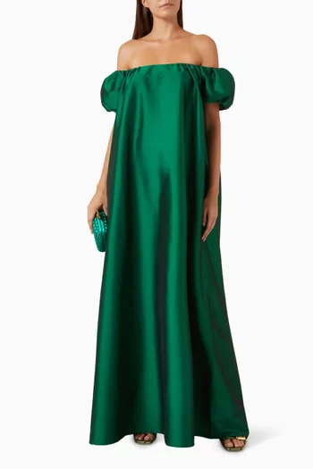 Rianna Off-shoulder Gown in Taffeta