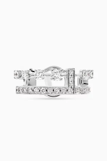 Avenues Diamond Single Right Ear Cuff in 18kt White Gold