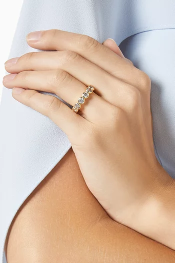 Bezel Crystal Ring in 14kt Gold Vermeil