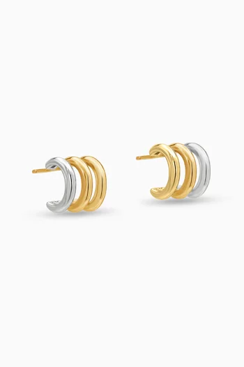 Mariko Hoop Earrings in 14kt Gold Vermeil
