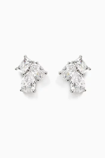Pierre Stud Earrings in Sterling Silver