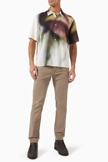 Dalton Rose-print Shirt in Viscose