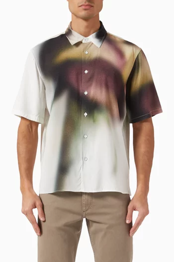 Dalton Rose-print Shirt in Viscose