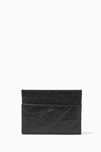 Crush Card Holder Quilted Leather