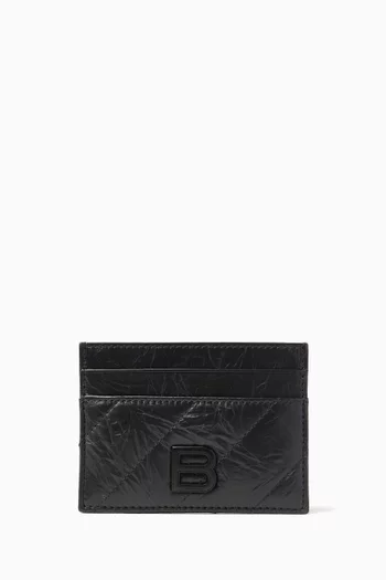 Crush Card Holder Quilted Leather