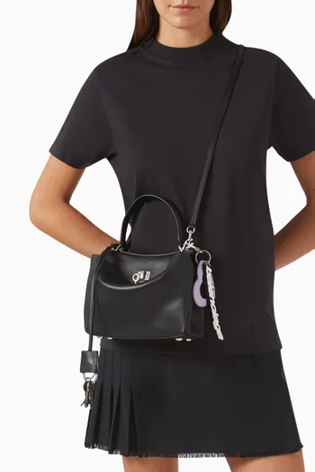 Mini Rodeo with Charm Top-handle Bag in Leather