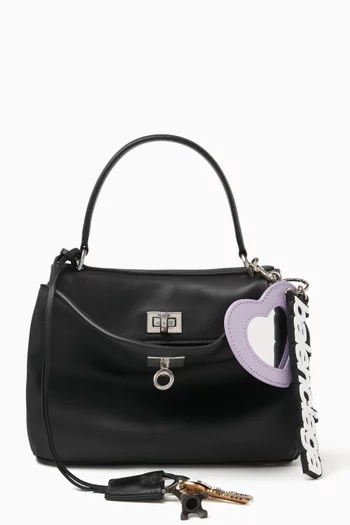 Mini Rodeo with Charm Top-handle Bag in Leather