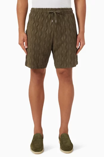 شورت أوغسطو بنقشة جاكار قطن تيري