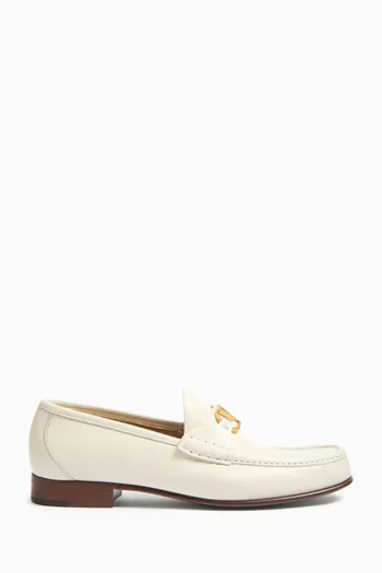 VLOGO Signature Moccasins in Leather