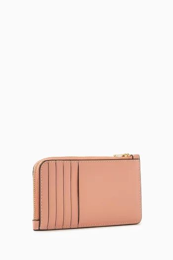 New York Zip Card Case in Leather