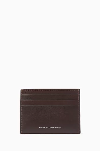 Flat Card Case in Leather