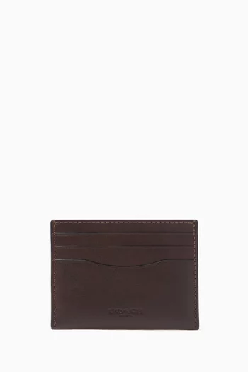 Flat Card Case in Leather