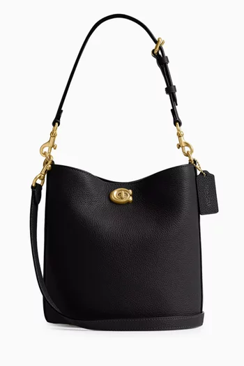 Willow Bucket Bag in Pebbled Leather
