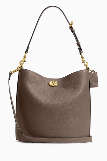 Willow Bucket Bag in Pebbled Leather