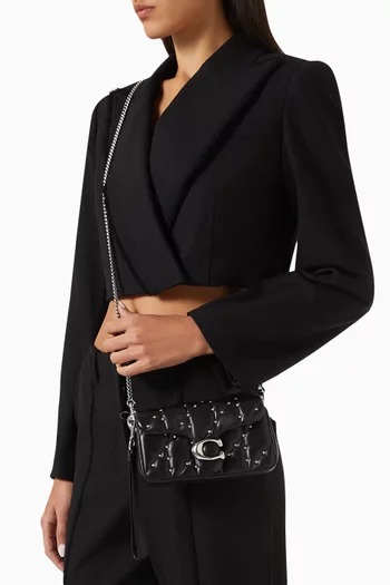 Tabby Crossbody Wristlet in Quilted Leather