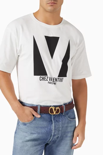 VLogo Signature Belt in Calfskin, 30mm