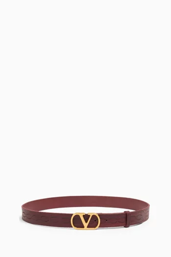 VLogo Signature Belt in Calfskin, 30mm