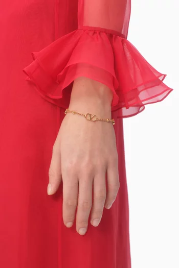 VLOGO Bracelet in Gold-tone Metal