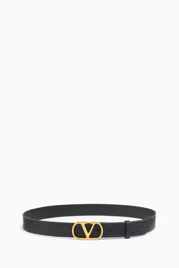 VLOGO Signature Belt in Calfskin, 30mm