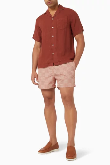 Copa Check Rio Swim Shorts in Jacquard